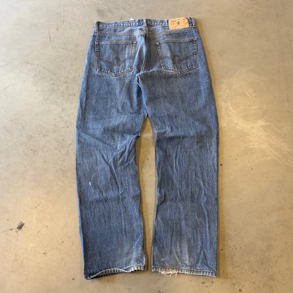 Rocawear Denim Company Mens Blue Straight Leg Baggy Jeans 36x32 Y2K Hip Hop